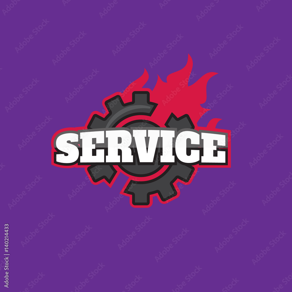 Services logo templates. Car services logo sign