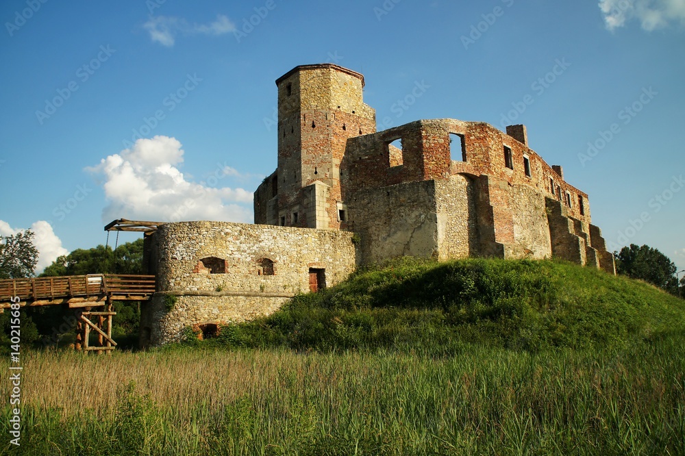 Castle ruins in Siewierz, Silesia, Poland