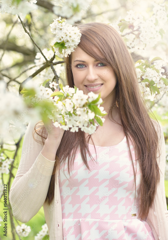 Beautiful gril - spring portrait Beautiful gril - spring portrait