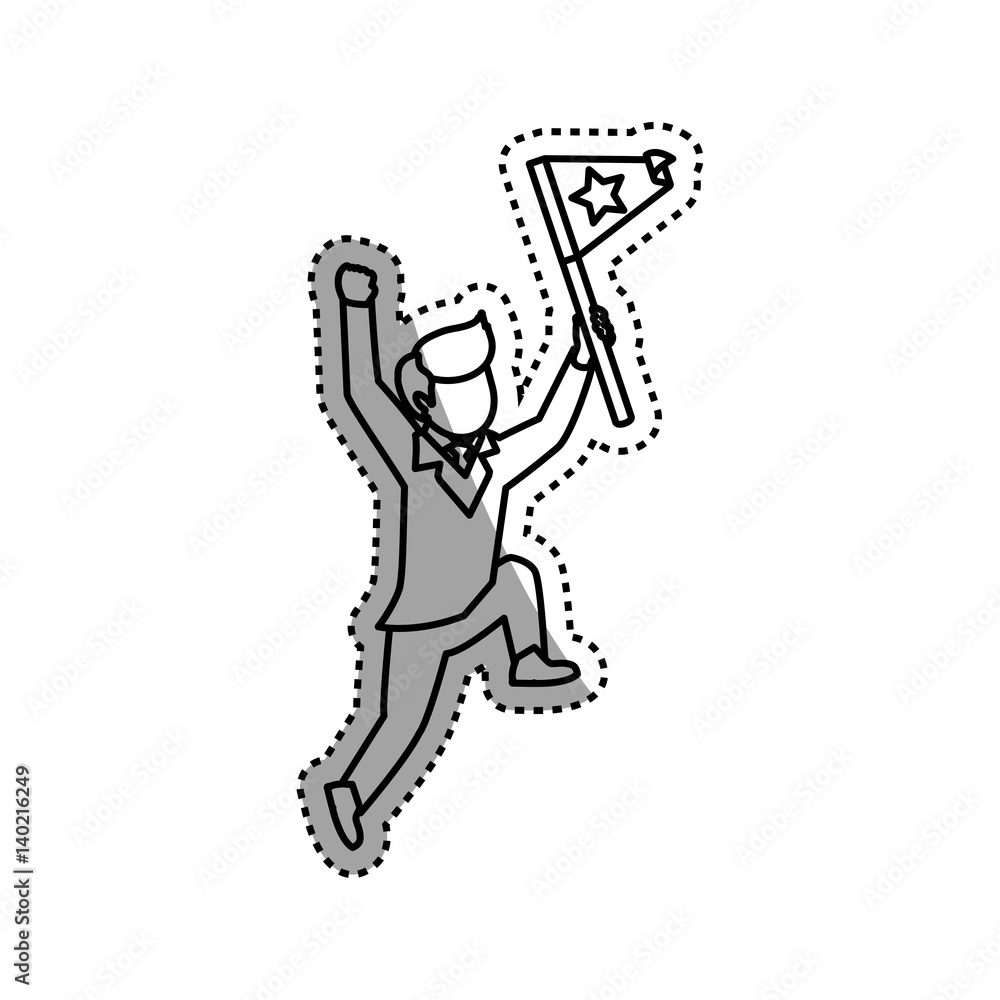 Fototapeta premium Successful executive businessman icon vector illustration graphic design