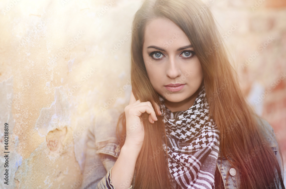 Fototapeta premium Beautiful brunette portrait