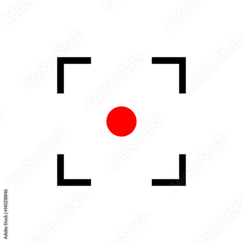 Red point. Target icon.