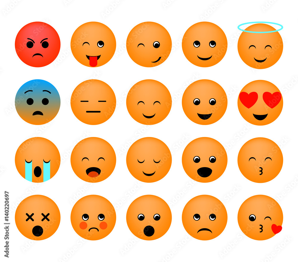 Fototapeta premium Emoticon vector illustration.