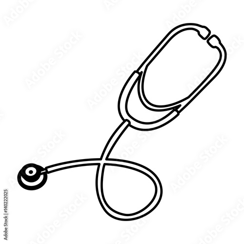 figure stethoscope treatment icon, vector illustraction design image