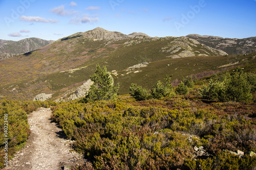 Mountain rural path in Segovia, Central Spain