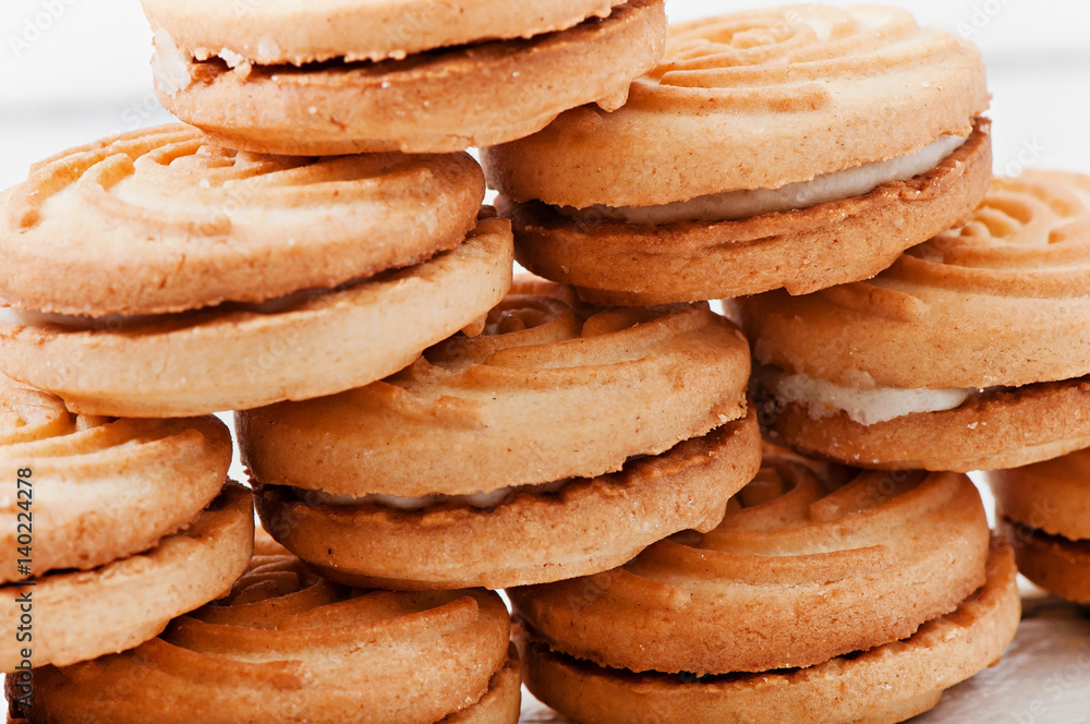 Cookies on the old wooden background, food. Cookies on the old wooden background, food.