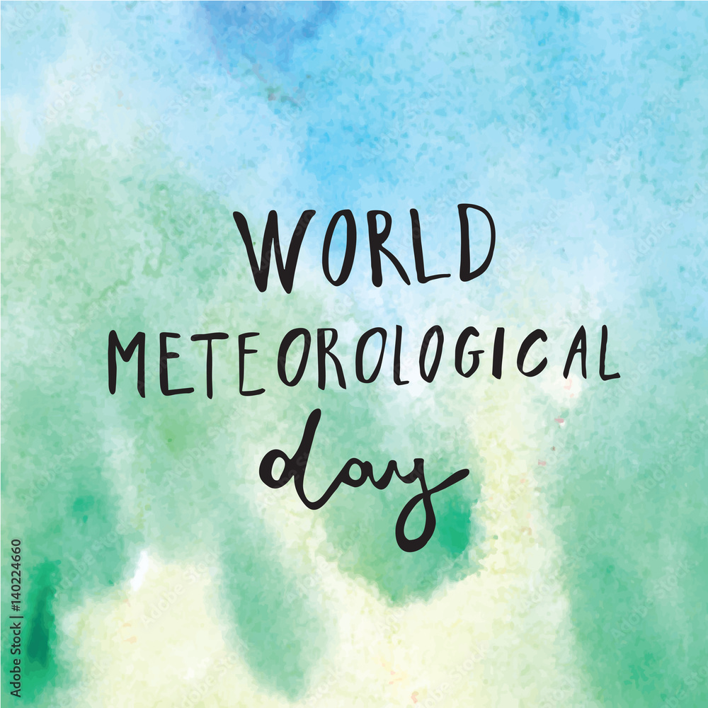 Greeting card of the World Meteorological Day