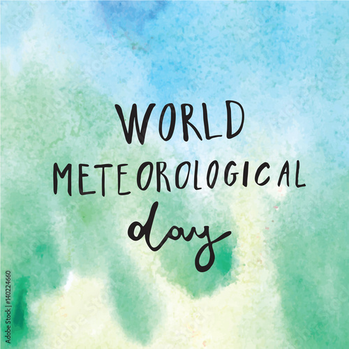 Greeting card of the World Meteorological Day