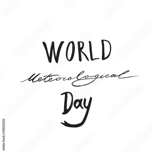 Greeting card of the World Meteorological Day