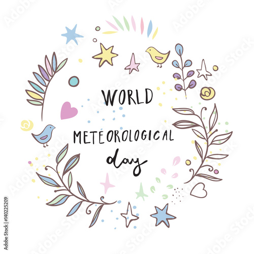 Greeting card of the World Meteorological Day