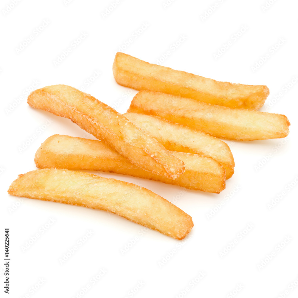 French Fried Potatoes isolated on white background French Fried Potatoes isolated on white background