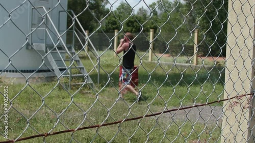 Wallpaper Mural Man with the beard is going to penetrate the closed area Torontodigital.ca