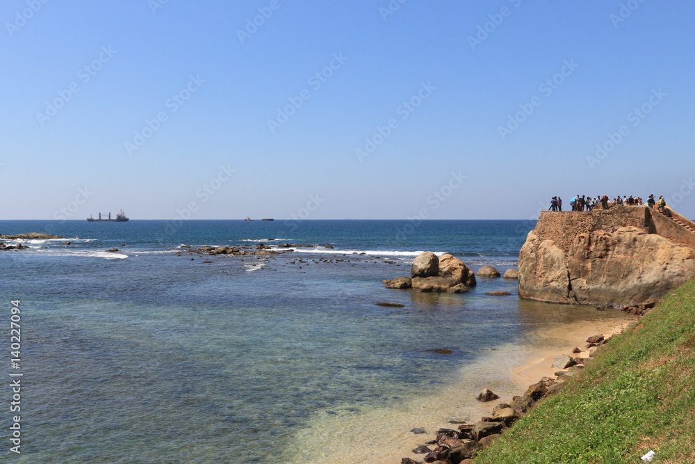 Sri Lanka. Galle. The Fort Galle. The Bay near the Fort. The view of the Bay from the wall .