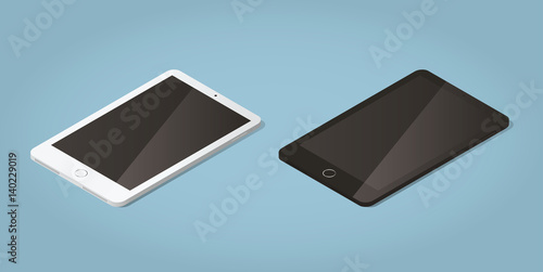 Vector isometric tablets set