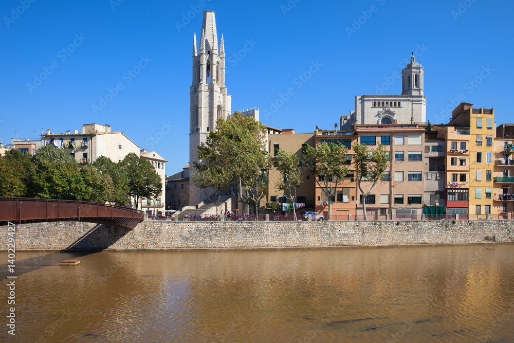 City Skyline of Girona in Spain