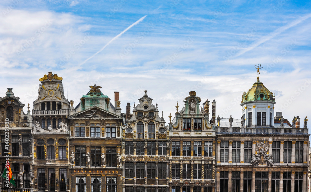Guild Houses at the Grand Place in Brussels, Belgium, Europe