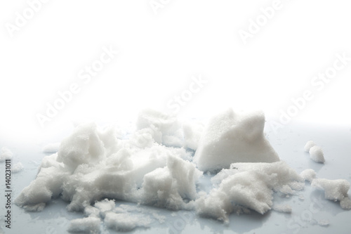 Clean slush snow texture closeup