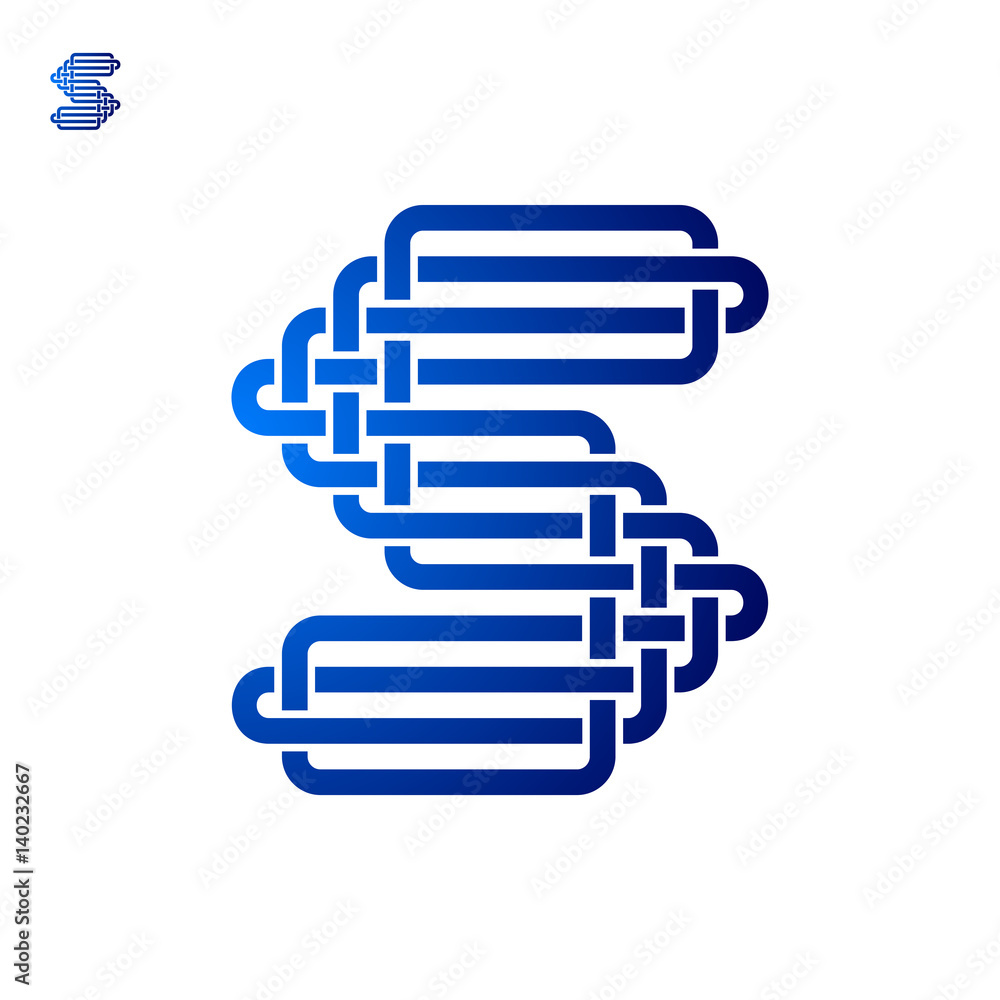 Abstract letter s - fabric logo