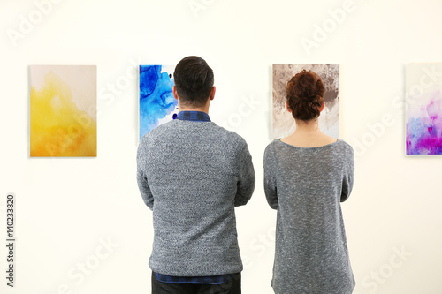 Young couple in modern art ...