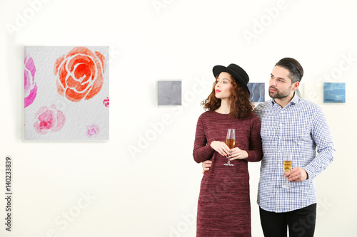 Young couple in modern art ...