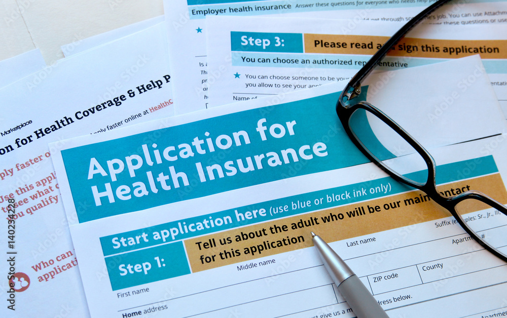 Application for health insurance Stock Photo Adobe Stock