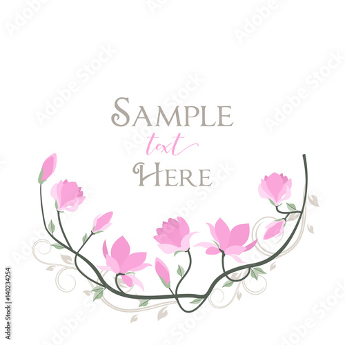 Vector magnolia flowers