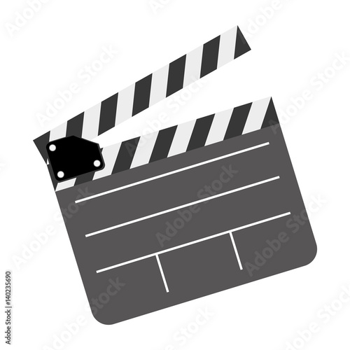 color clapper board film icon, vector illustraction design image