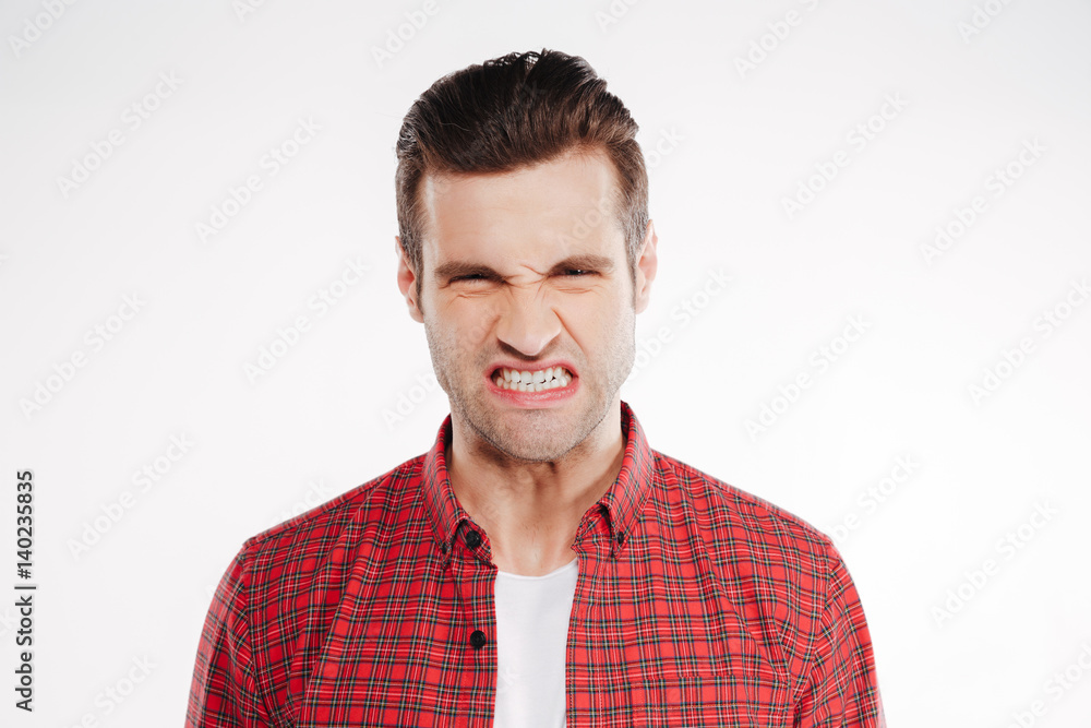 Angry man in shirt Angry man in shirt