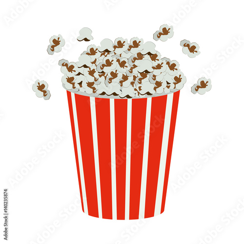 color movie pop corn icon  vector illustraction design image