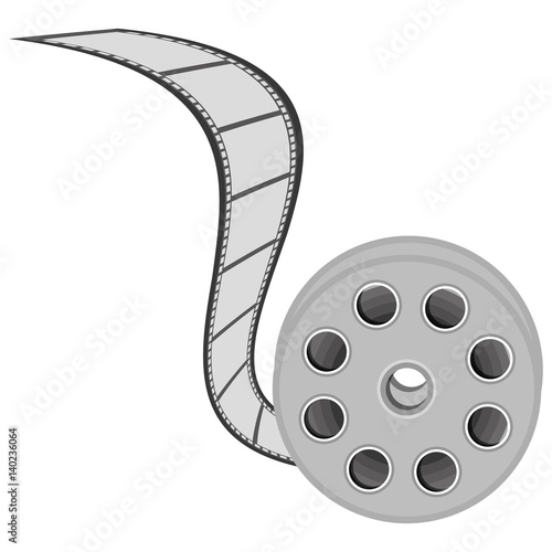 color movie film clipart icon, vector illustraction design image