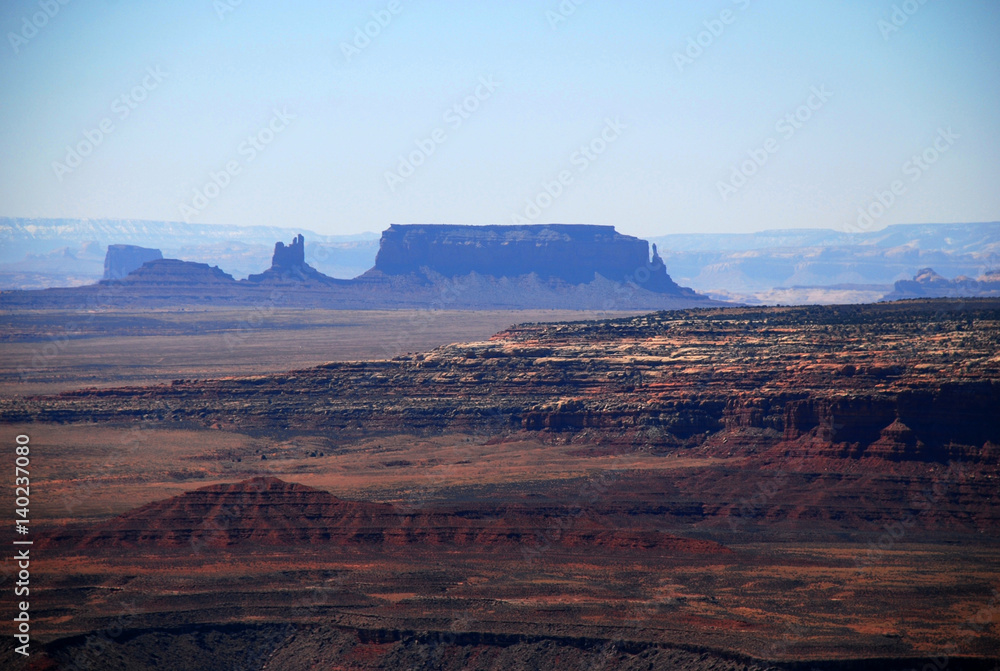 Muley Point, Utah and Monument Valley in the distance