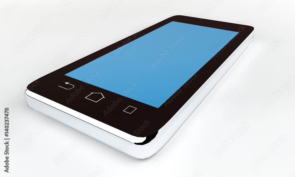 Smartphone with blue screen for mockup 3D rendering Smartphone with blue screen for mockup 3D rendering