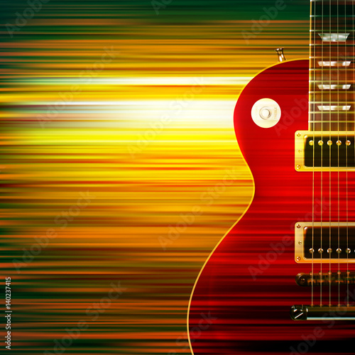 abstract grunge background with electric guitar