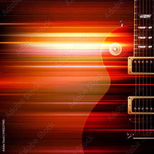 abstract grunge background with electric guitar
