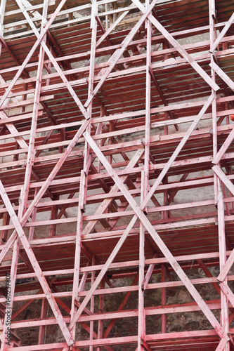 constructions for the renovation of the building facade