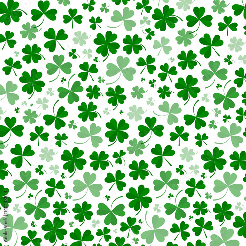 Background of petals of green clover