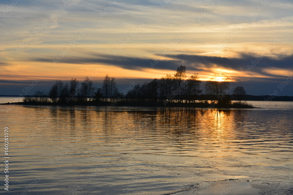 Naklejka premium Sunset