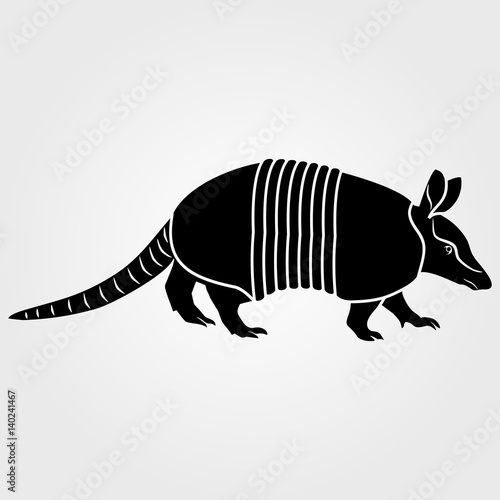Armadillo icon isolated on white background.