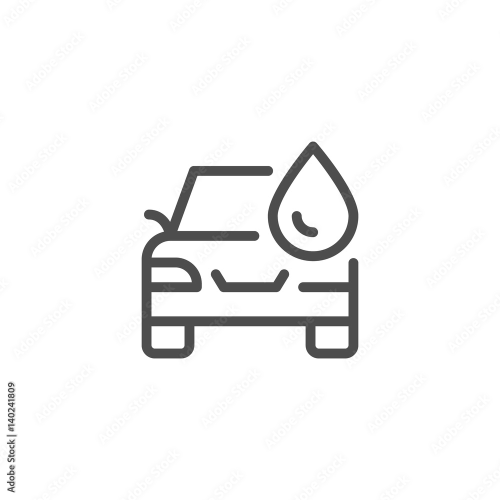 Obraz premium Car wash line icon