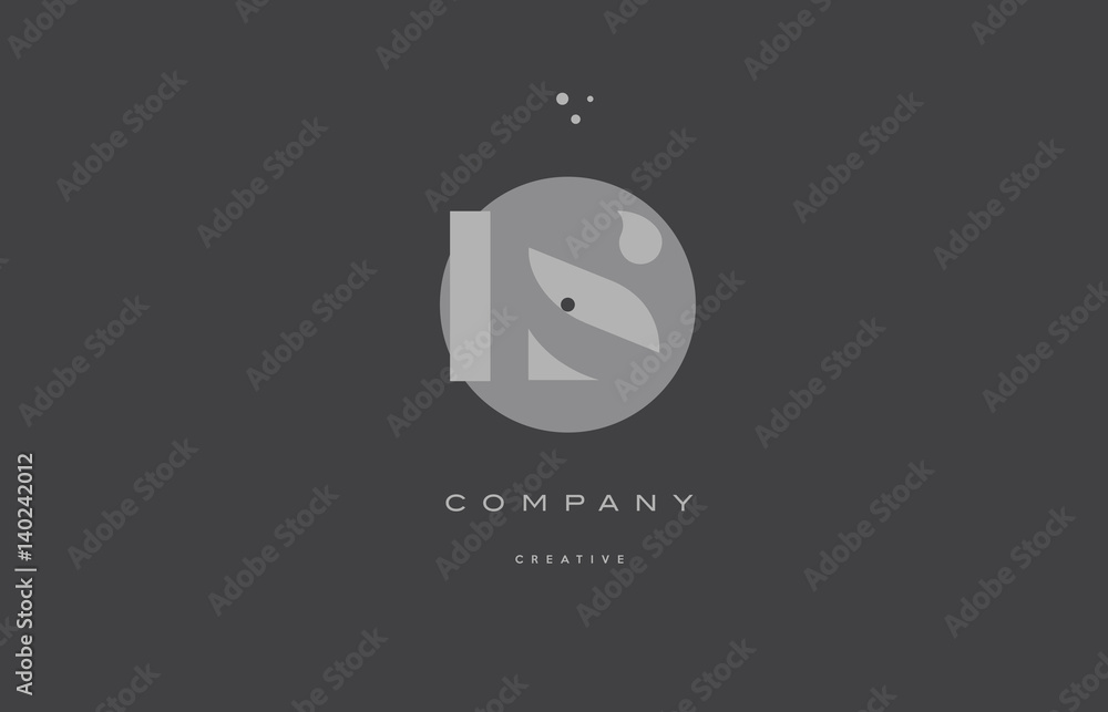 is i s grey modern alphabet company letter logo icon is i s grey modern alphabet company letter logo icon