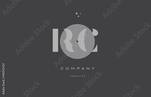 rc r c  grey modern alphabet company letter logo icon