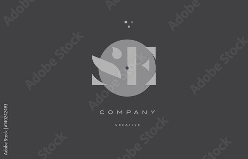 se s e  grey modern alphabet company letter logo icon