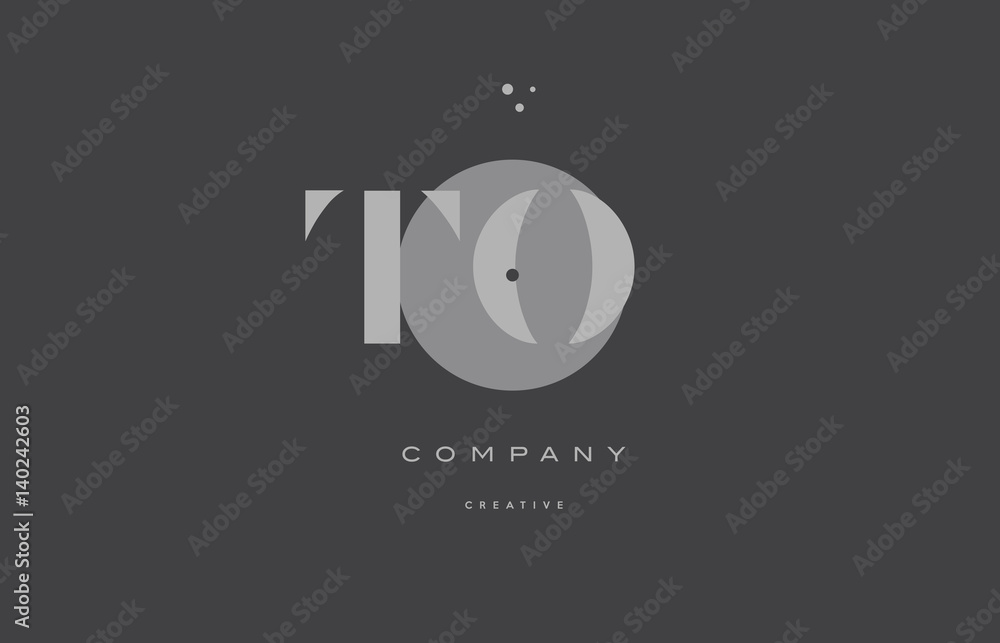 to t o grey modern alphabet company letter logo icon to t o grey modern alphabet company letter logo icon