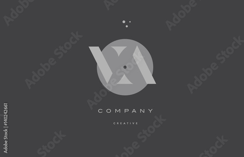va v a grey modern alphabet company letter logo icon
