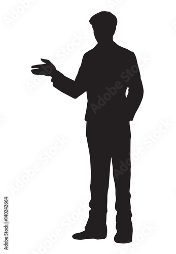 Business man. Vector drawing