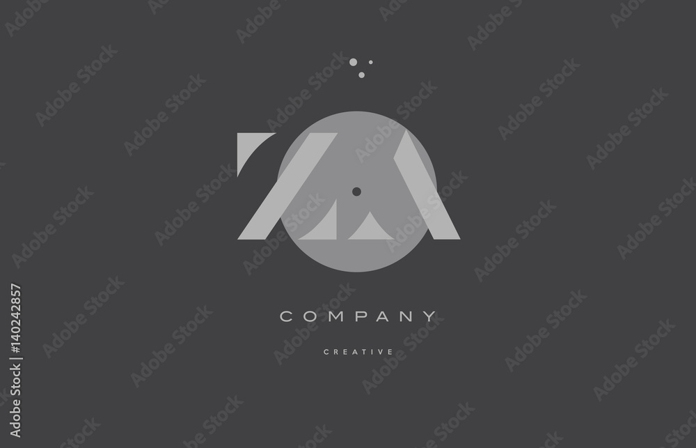 za z a grey modern alphabet company letter logo icon za z a grey modern alphabet company letter logo icon