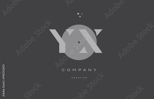 yx y x grey modern alphabet company letter logo icon