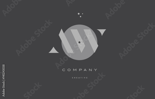 Photos aw a w  grey modern alphabet company letter logo icon