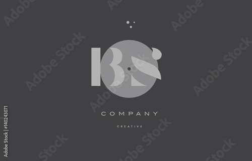 bs b s  grey modern alphabet company letter logo icon photo