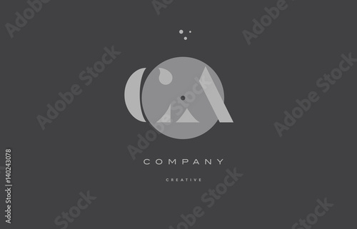 ca c a  grey modern alphabet company letter logo icon